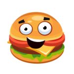 hamburger, burger, smile